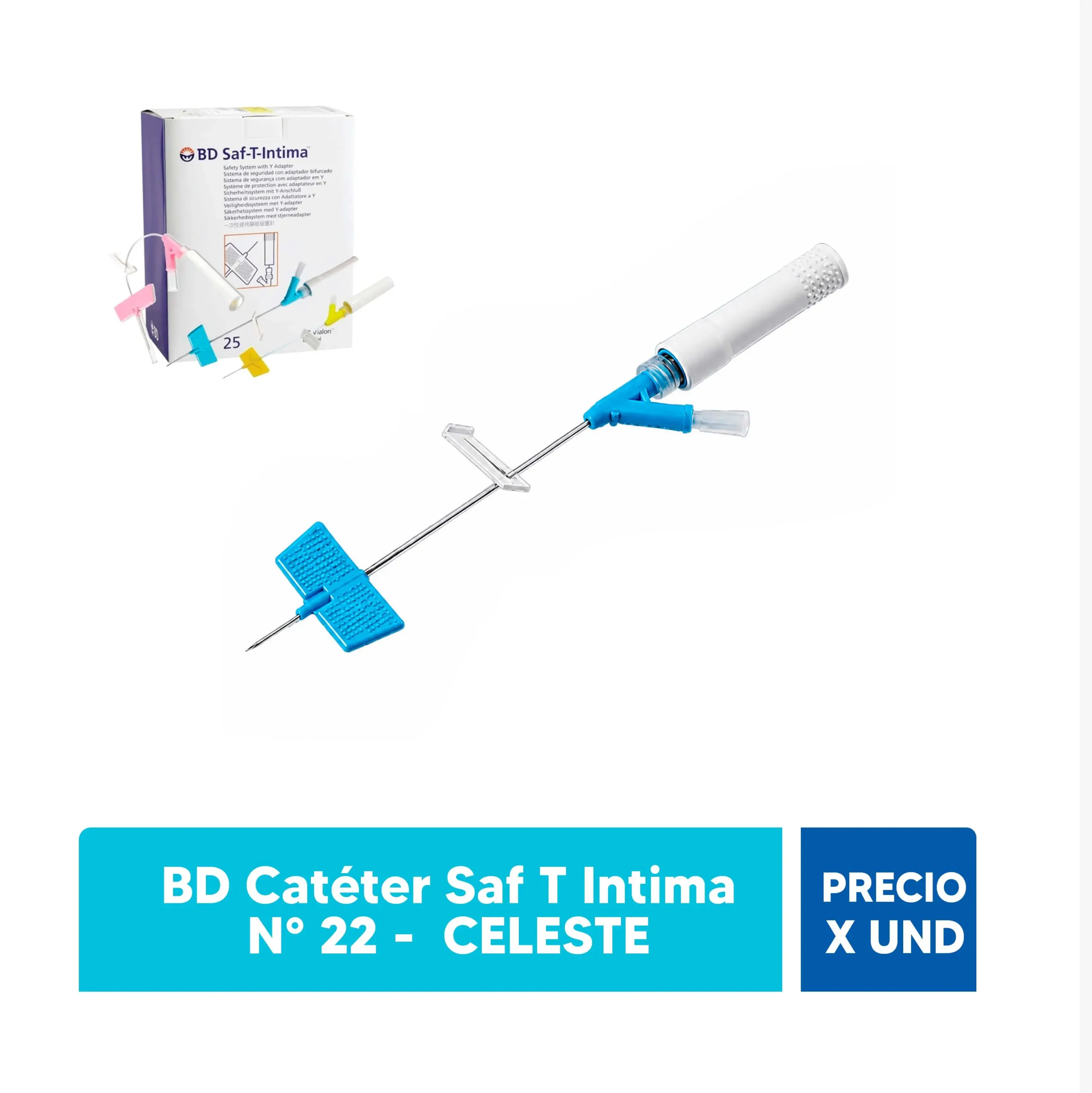 CATETER PERIFÉRICO SAF-T INTIMA 22G