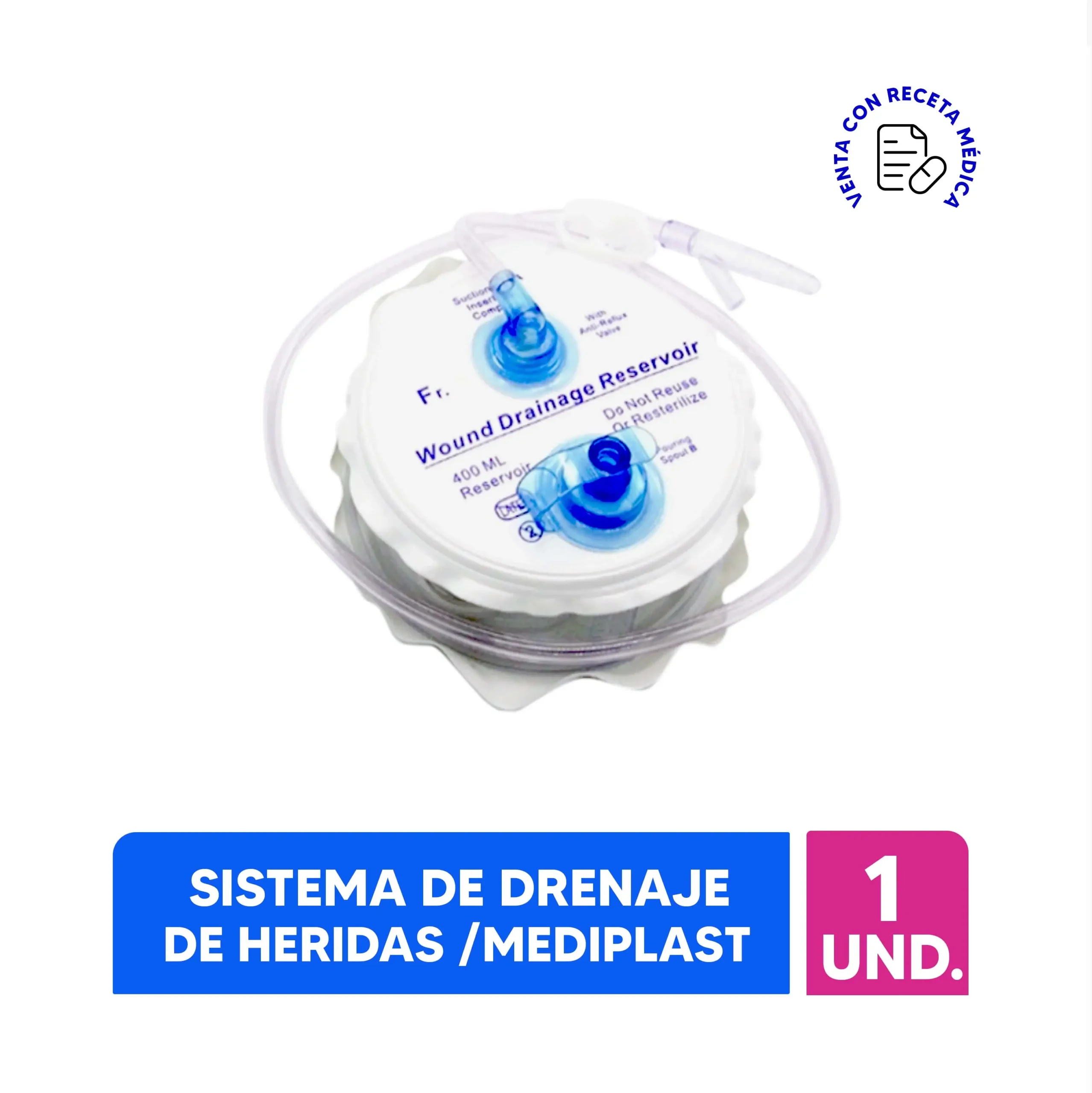 EXOBACK 14 FR Y 15 FR ( SISTEMA DE DRENAJE DE HERIDAS  MEDIPLAST