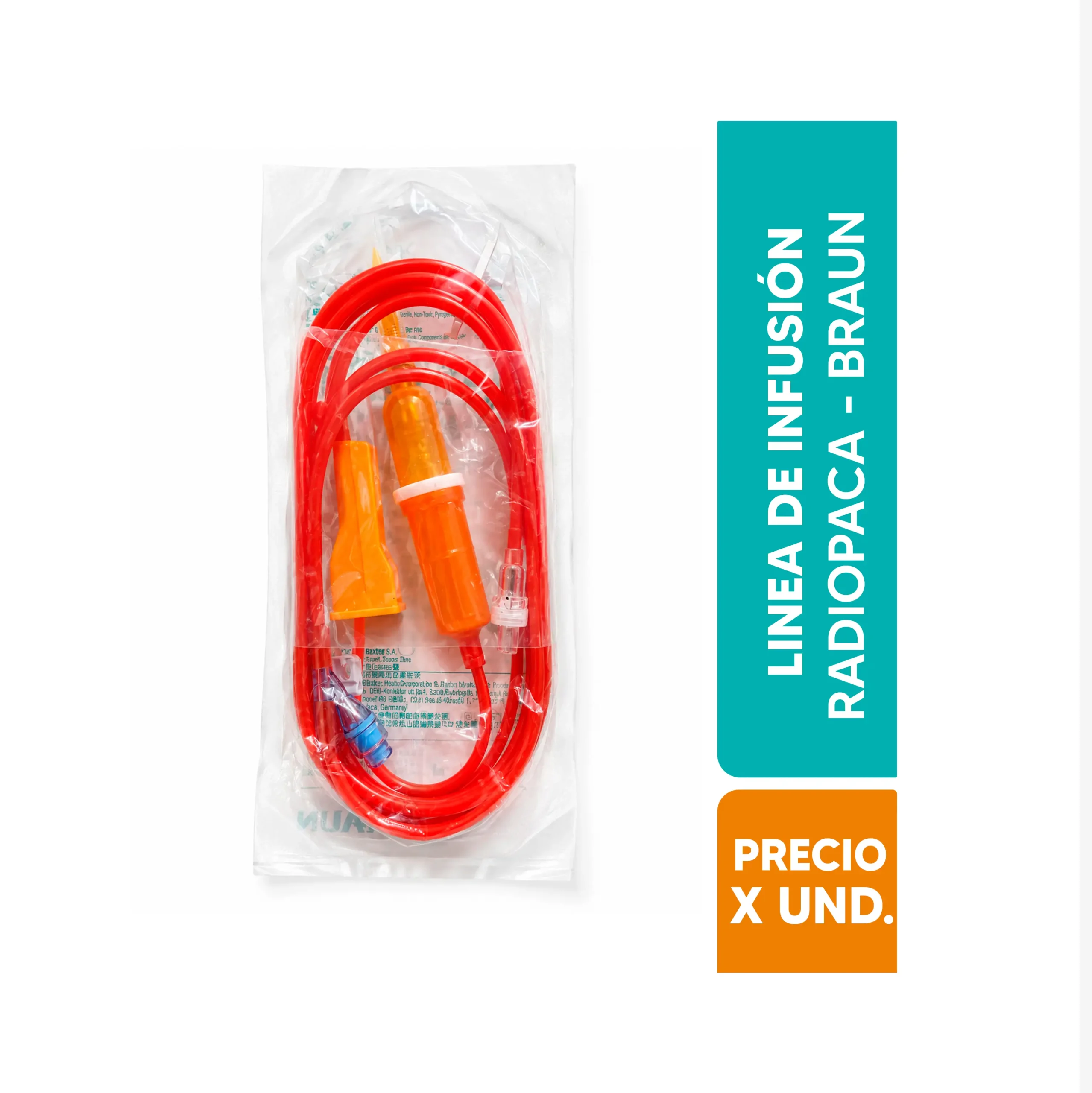 LINEA DE INFUSIÓN RADIOPACA  BRAUN  PRECIO X UNIDAD