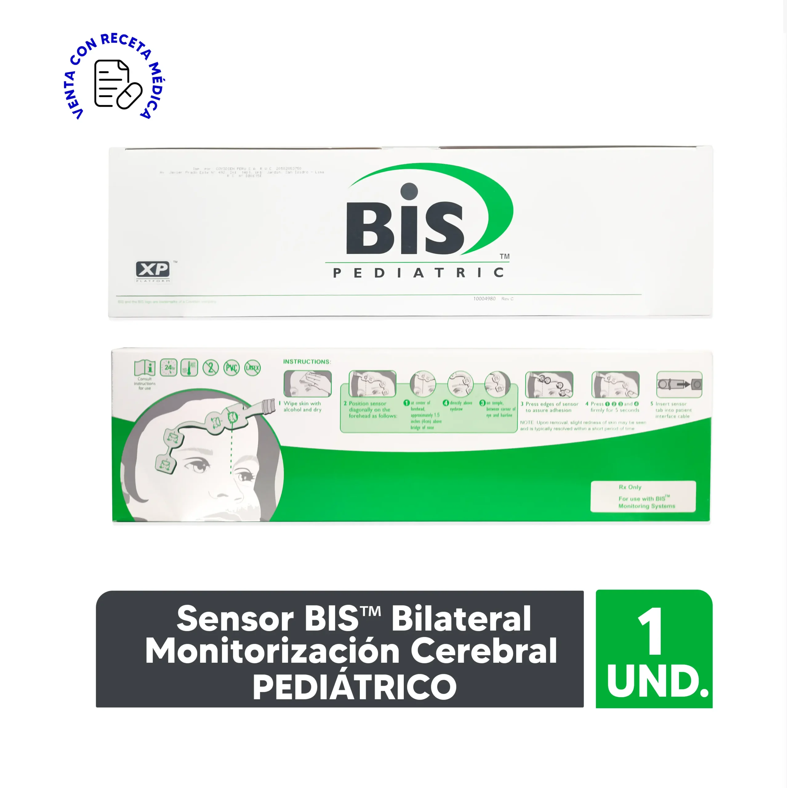 Sensor BIS™ Pediátrico Monitorización Cerebral | COVIDIEN