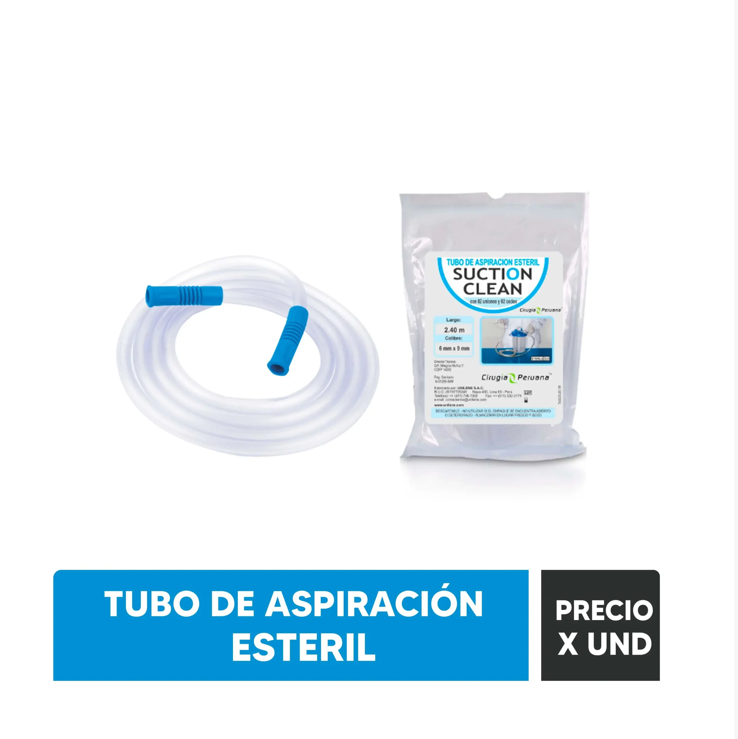 TUBO DE ASPIRACION ESTERIL  UNILENE  PRECIO X UNIDAD